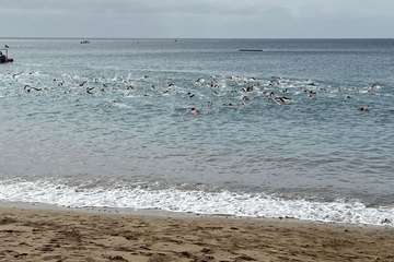 Telde toca podio en las dos pruebas de la XV Travesía a Nado de Gando 2022/TA.
