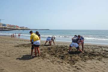 El Castro Morales se ejercita en Melenara/Antonio Rico.