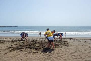 El Castro Morales se ejercita en Melenara/Antonio Rico.