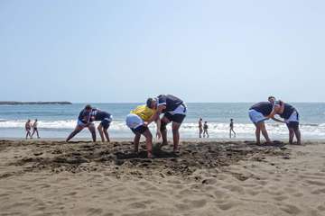 El Castro Morales se ejercita en Melenara/Antonio Rico.
