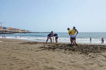 El Castro Morales se ejercita en Melenara/Antonio Rico.