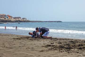 El Castro Morales se ejercita en Melenara/Antonio Rico.