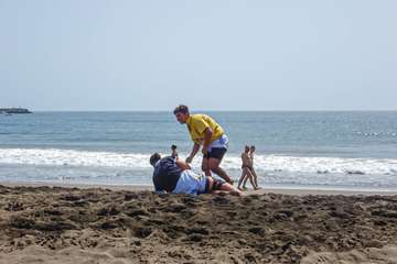 El Castro Morales se ejercita en Melenara/Antonio Rico.