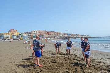 El Castro Morales se ejercita en Melenara/Antonio Rico.