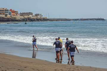 El Castro Morales se ejercita en Melenara/Antonio Rico.