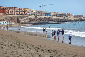 El Castro Morales se ejercita en Melenara/Antonio Rico.