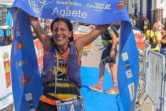 La atleta teldense Sandra Moreno, primera mujer en la Sky Gran Canaria/TA.