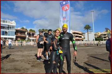 Corentin Lefer y Raquel Arostegui, vencedores absolutos del XXIX Triatlón Salinetas/TF.