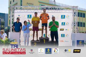 Carmelo Santana, ayer en Salinetas durante el desarrollo del Triatlón Ciudad de Telde/Alejandro Galván.