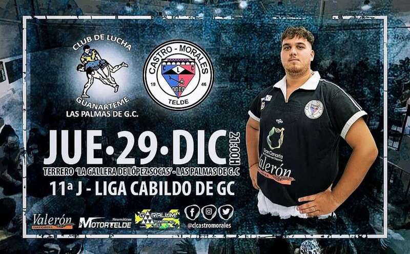 Cartel del encuentro luchístico/Castro Morales.