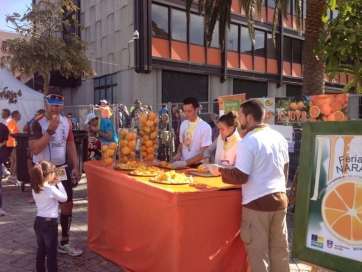 Telde promocionó este domingo su naranja en la prueba deportiva (Foto TA)