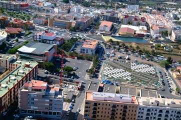 Vista aérea de parte del casco urbano de Telde (Foto TA)