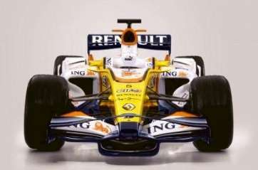 Renault R28 de la competición en la temporada 2008 de Fórmula 1 (Foto TA)