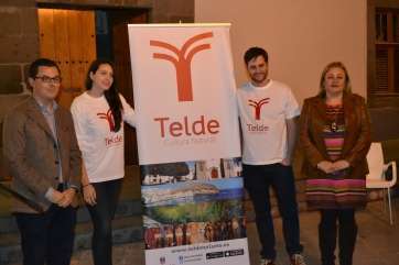 Rodríguez (i) y Castellano (d), el pasado año durante la presentación del logo turístico de Telde (Foto TA)