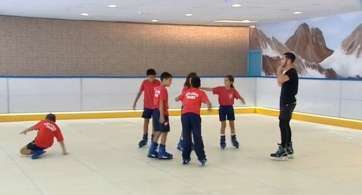 Pista de hielo sintético (Foto captada de RTVC)