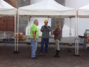 Carpas montadas para la Feria de la Naranja de Telde (Foto TA)