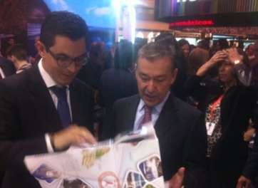 El presidente del Gobierno de Canarias con el concejal de Turismo de Telde (Foto TA)