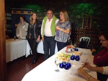 Calderín, Santana y Castellano, esta mañana en la Finca de los Olivos (Foto TA)