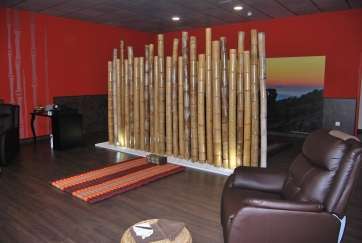 Imagen del interior de la nueva sala de masajes del Aeropuerto de Gando (Foto TA)