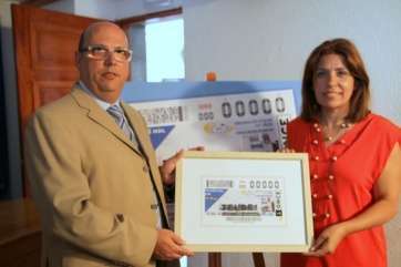 Presentación del cupón que la ONCE dedica a Telde como Ciudad Europea del Deporte 2015