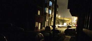 Calles y domicilios sin luz en La Garita (Foto TA)