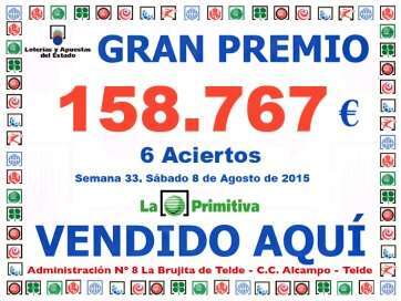 Cartel del premio (Foto TA)