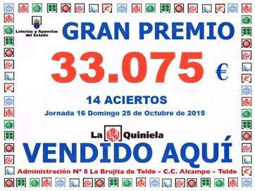 Cartel del nuevo premio (Foto TA)