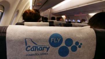 Imagen del interior de la cabina de uno de los ATR operados por Canaryfly (Foto TA)