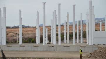 Obras de las dos naves en El Goro (Foto TA)