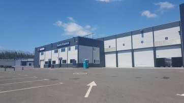 Fachada de la nueva delegación de Scania en Telde (Foto Nexotrans)