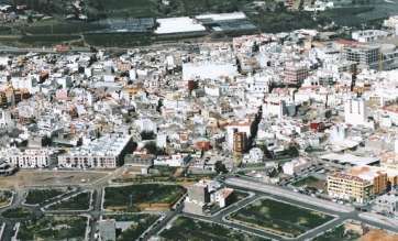 Vista aérea del casco de Telde (Foto TA)