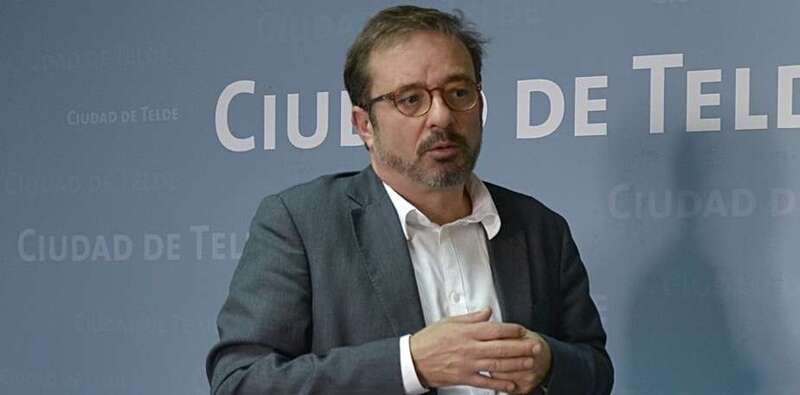 El consejero Raúl Garcia, hoy en Telde, en la presentación del programa (Foto TA)