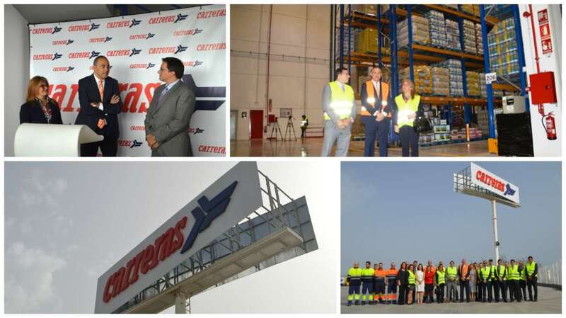 Autoridades y personal de la empresa, en la explanada exterior de la nave (Foto TA)