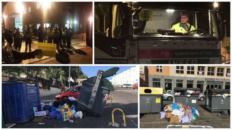 Basura acumulada en un punto de recogida de Telde (Foto TA)