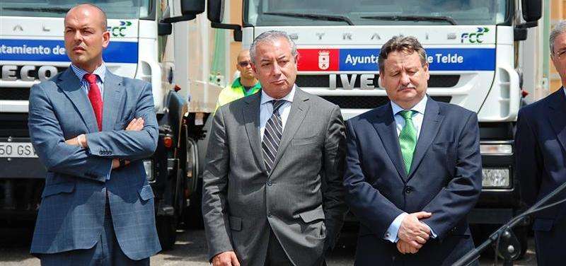 Imagen de archivo de Ángel Castanedo (c), delegado de FCC en Canarias, en un acto celebrado en Telde (Foto TA)