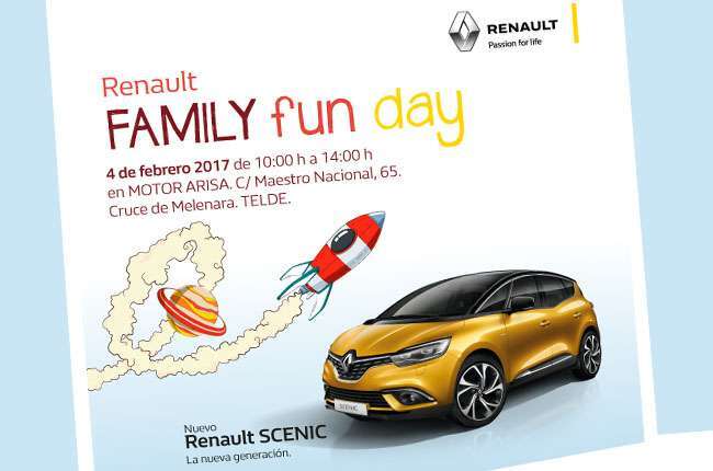 Cartel anunciador de la fiesta familiar (Foto TA)