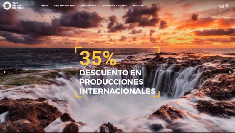 Imagen del Bufadero de La Garita en la web de Canary Islands Film (Foto TA)