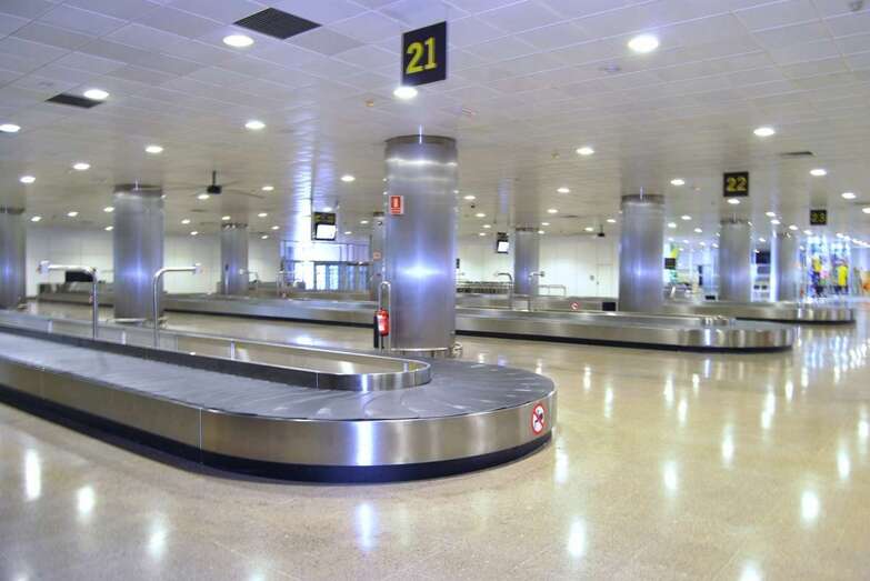 Cintas de recogida de equipajes en Gando (Foto TA)