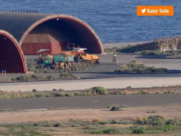Imagen de archivo de unas obras en las pistas del Aeropuerto de Gran Canaria (Foto @RTelde)