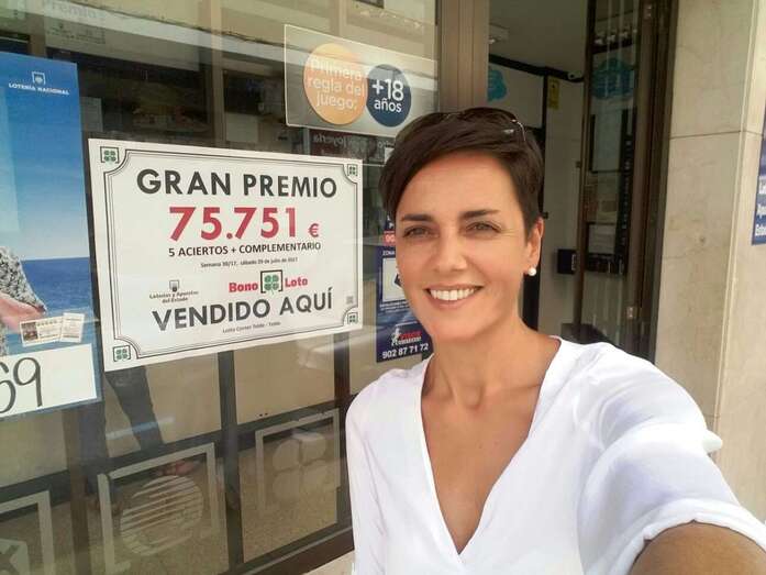 Cecilia Díaz, propietaria de la Administración de Loterías número 4 de Telde (Foto TA)