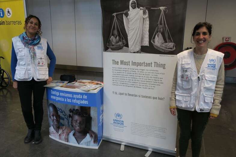 Puesto de ACNUR en el Aeropuerto de Gran Canaria (Foto TA)