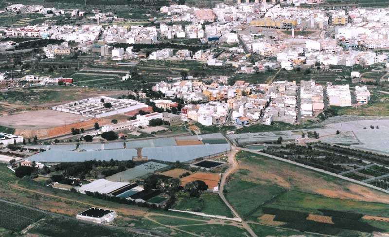 Archivo. Vista aérea de Lomo Cementerio (Foto TA)