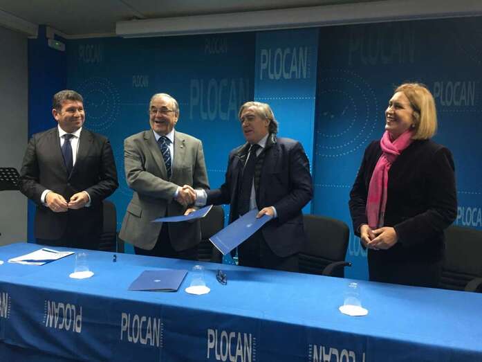 Plocan y el Ministerio de Pesca firmaron este martes un convenio de colaboración (Foto TA)