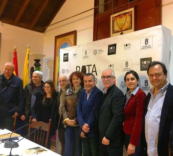 Momento de la presentación de la ruta del vino de Gran Canaria