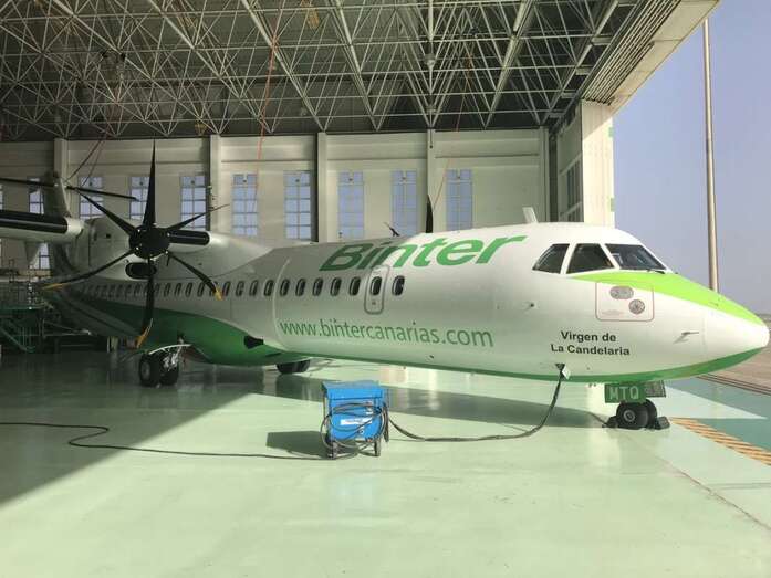 Imagen de archivo de uno de los ATR-72 que conforman la flota de Binter (Foto TA)
