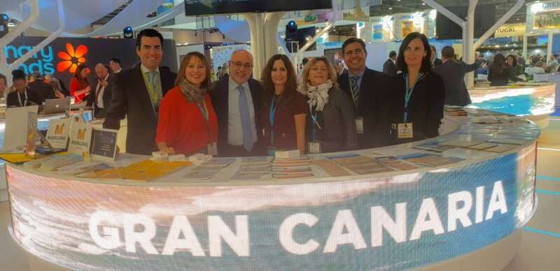 Autoridades insulares en la Feria de Turismo de Londres (Foto TA)