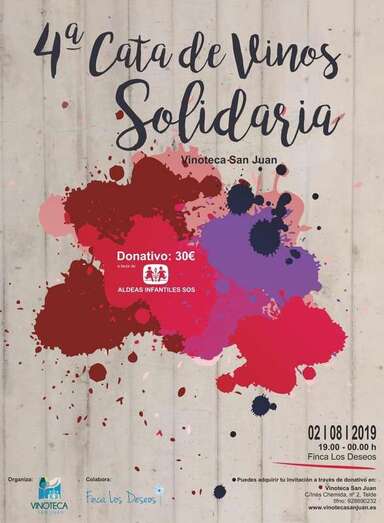Cartel de la cata solidaria (Foto TA)