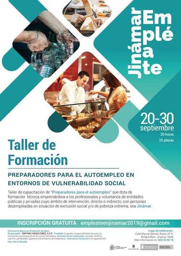 Cartel del taller (Foto TA)