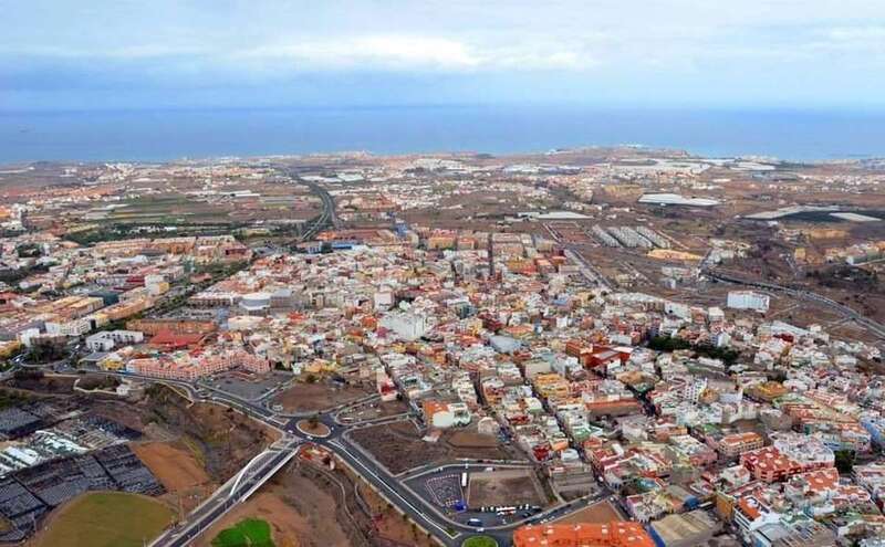 Vista aérea del casco urbano de Telde (Foto TA)
