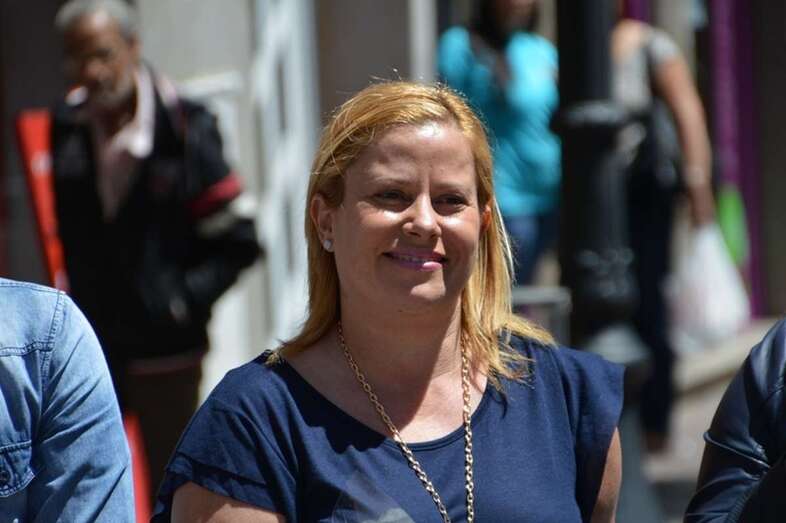 Mónica Muñoz, presidenta del colectivo de comerciantes de Los Llanos (Foto TA)